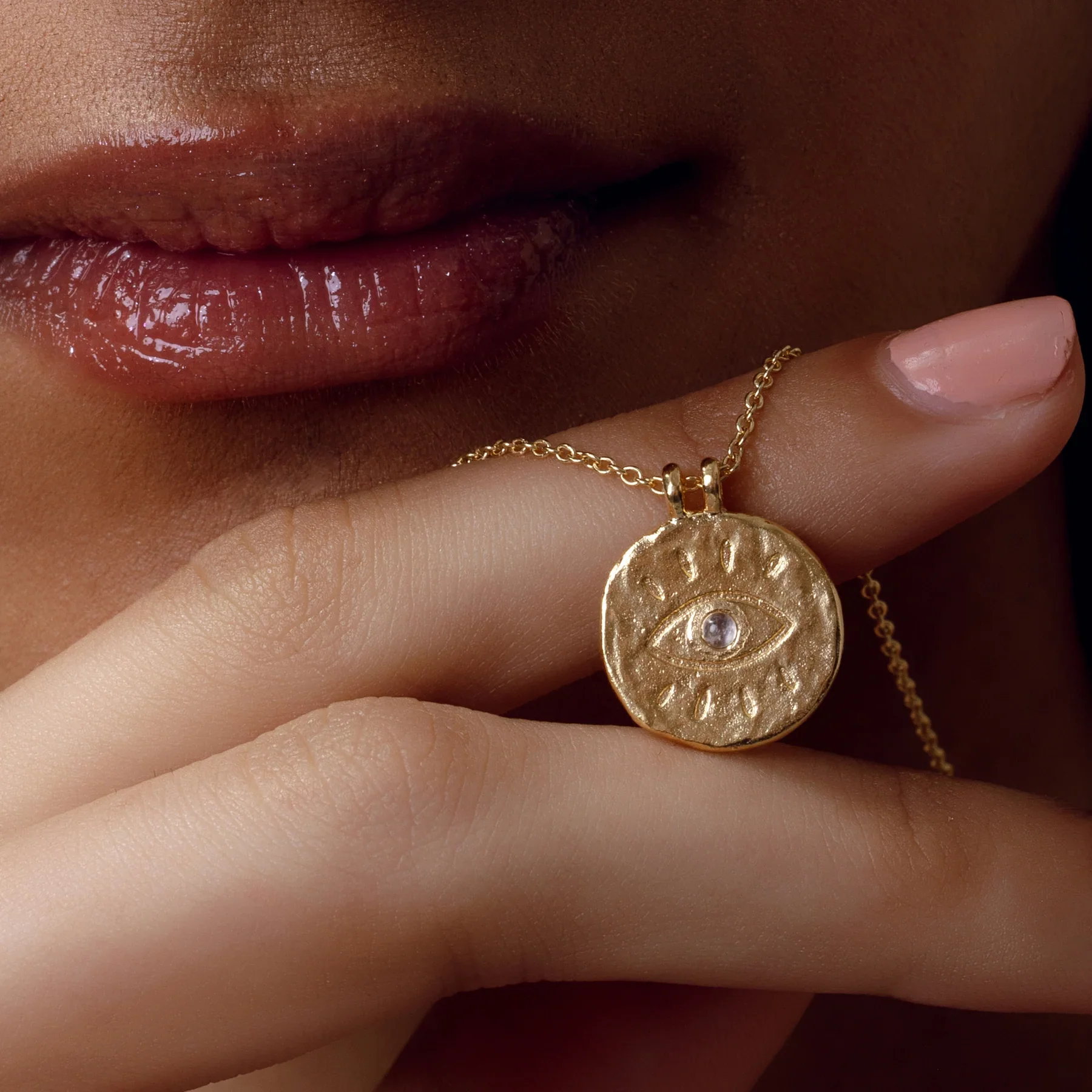 All Seeing Eye Necklace Gold - Image 2