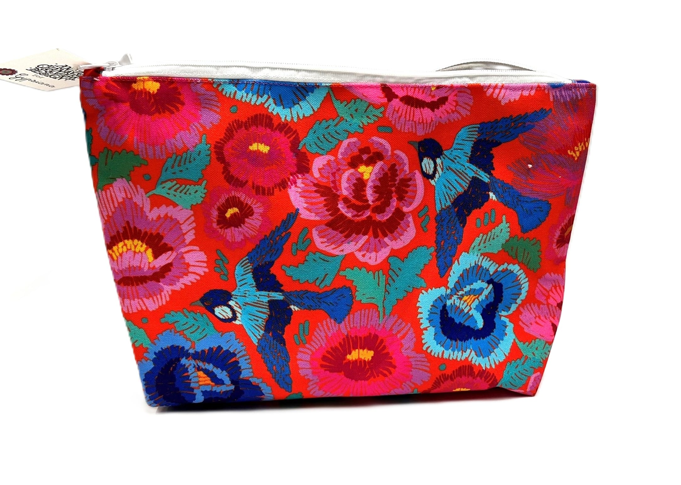 Canvas Make Up Bag Birds and Roses