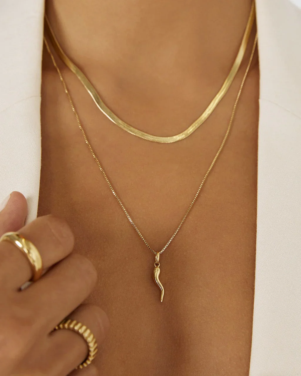 Cornicello Gold Charm Necklace - Image 4