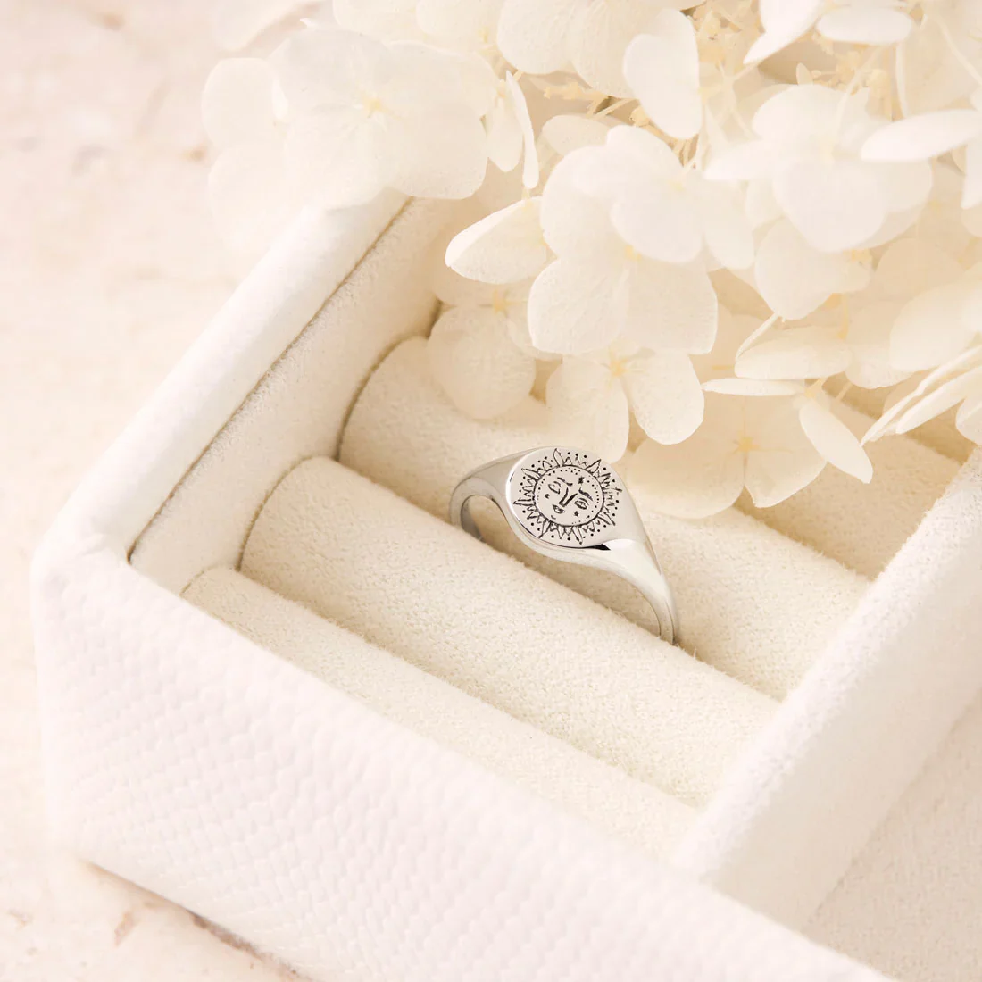 Dainty Sun Signet Ring - Image 3