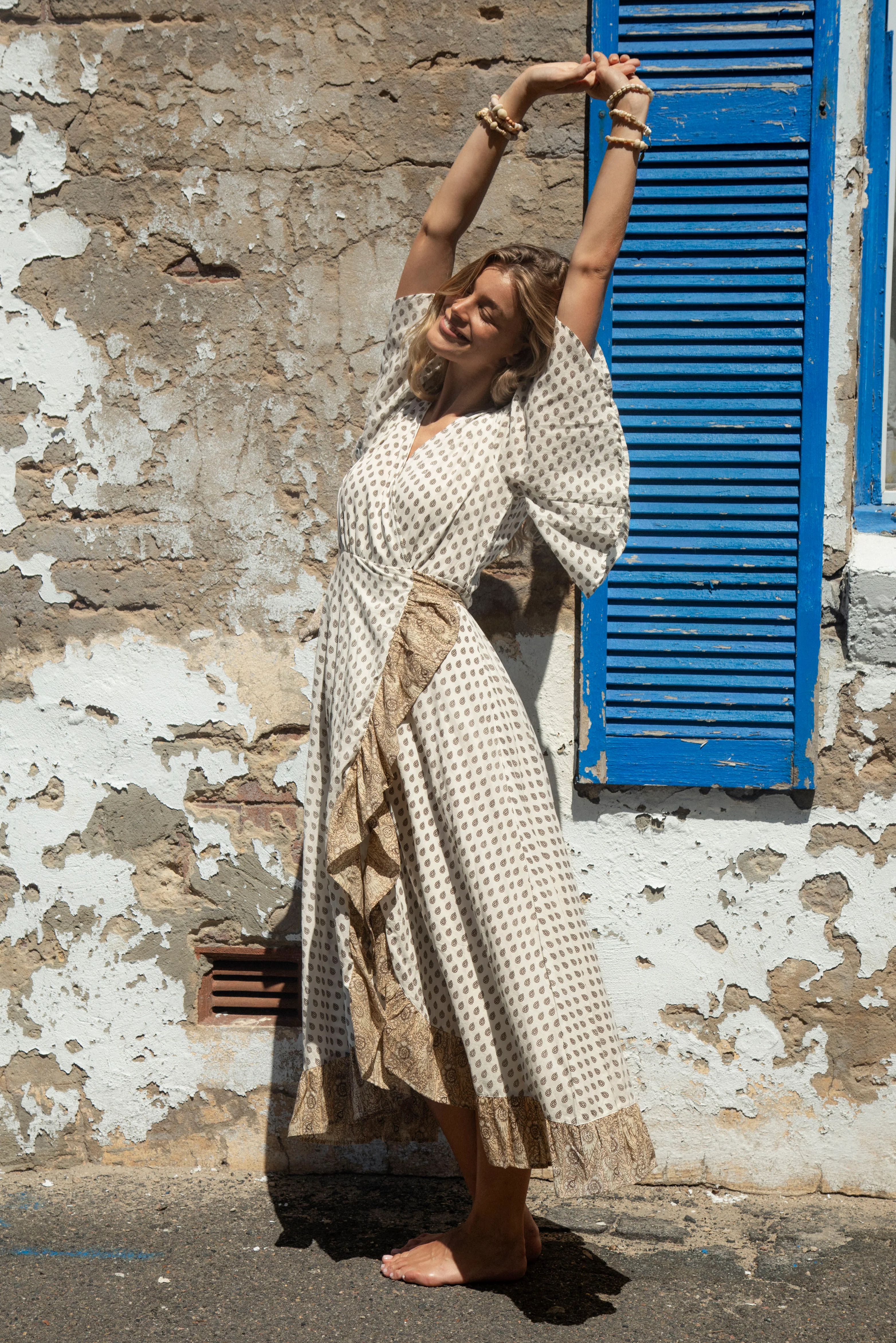 Daisy Wrap Dress - Saffron - Image 2