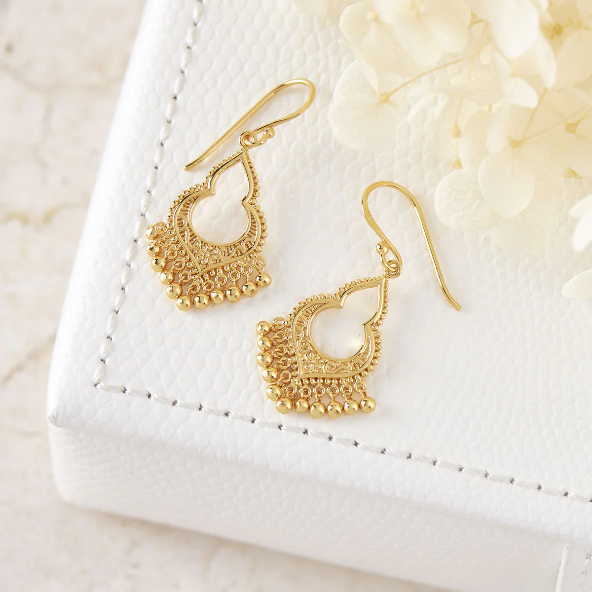 Gold Mahaweli Charm Earrings - Image 3