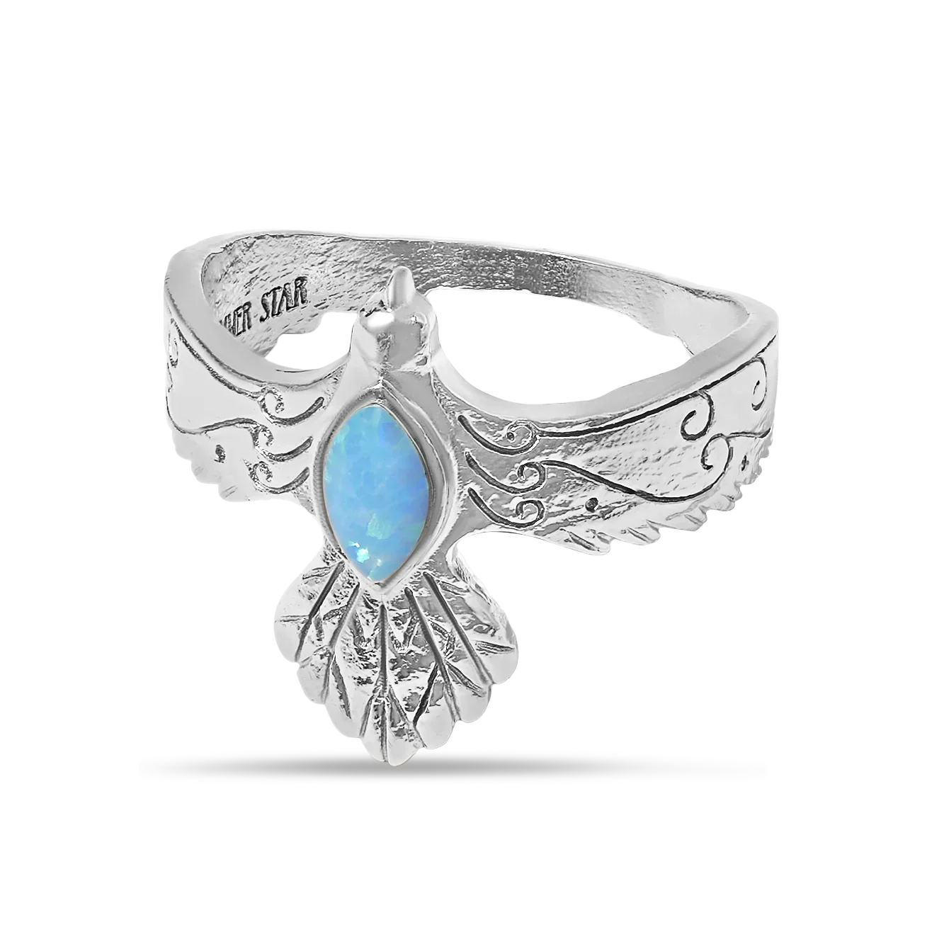 Eagle Spirit Azure Opal Ring