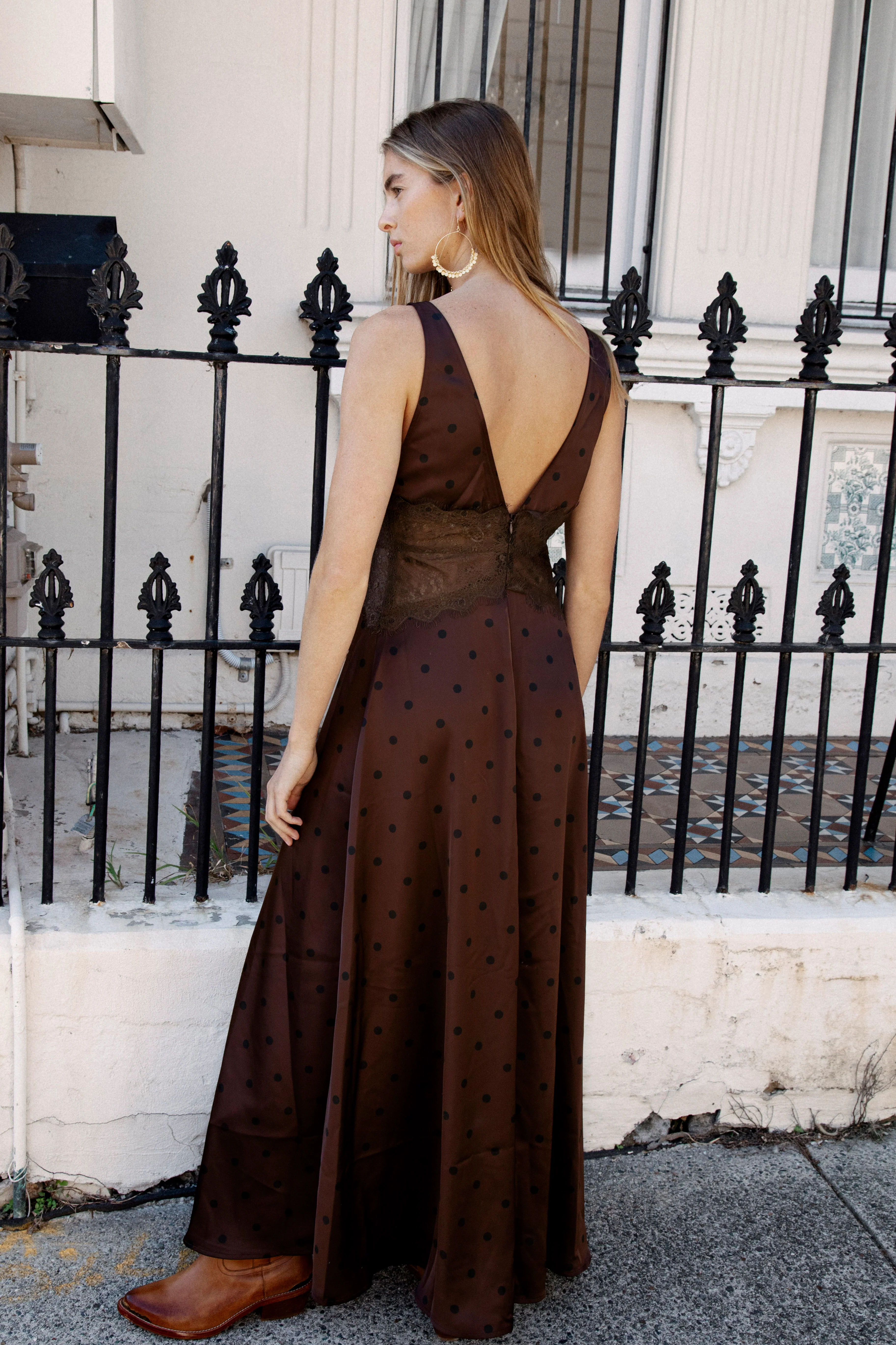 Elegance Slip Dress - Espresso - Image 6