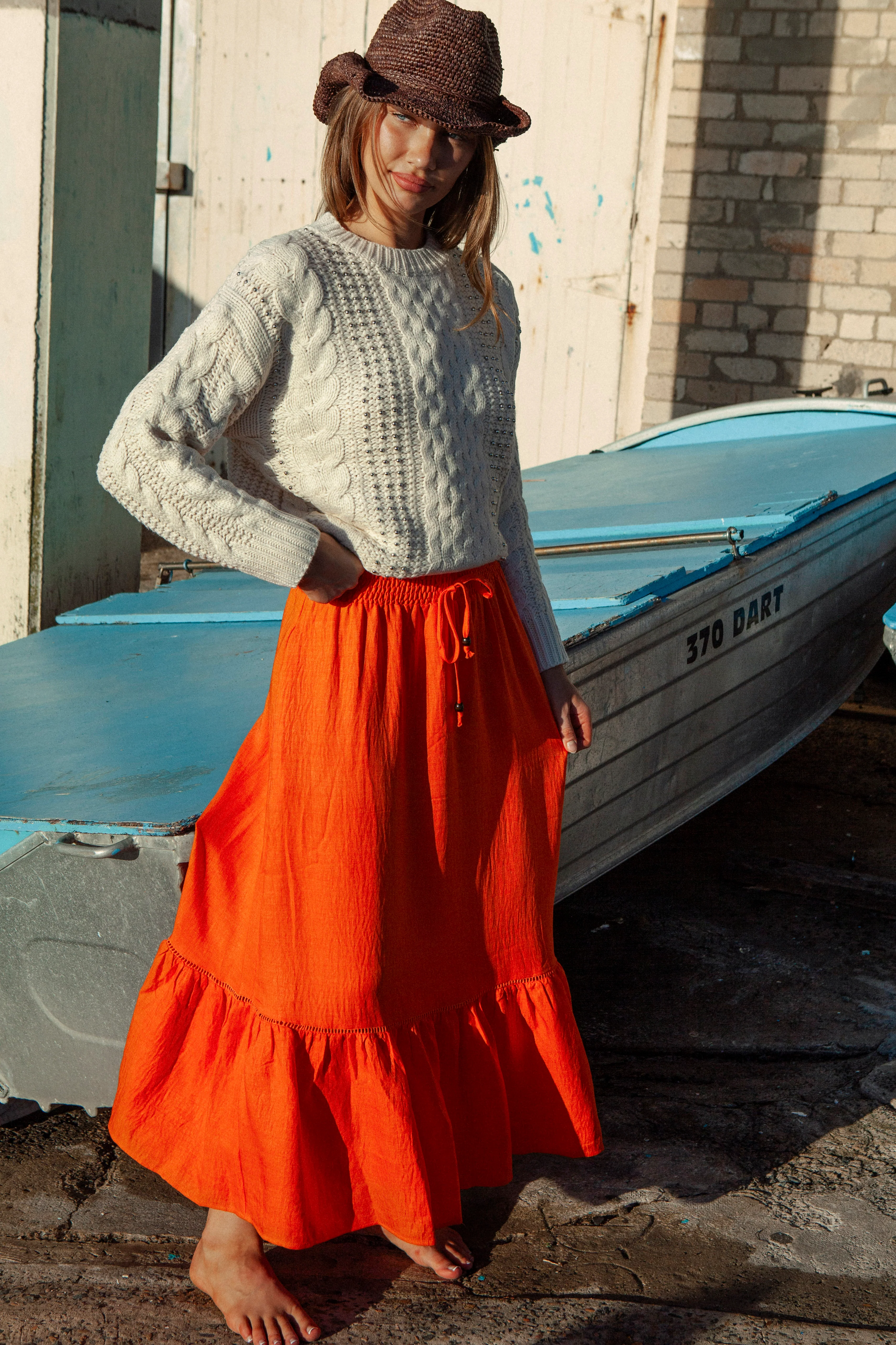 Evelyn Skirt - Burnt Orange - Image 2