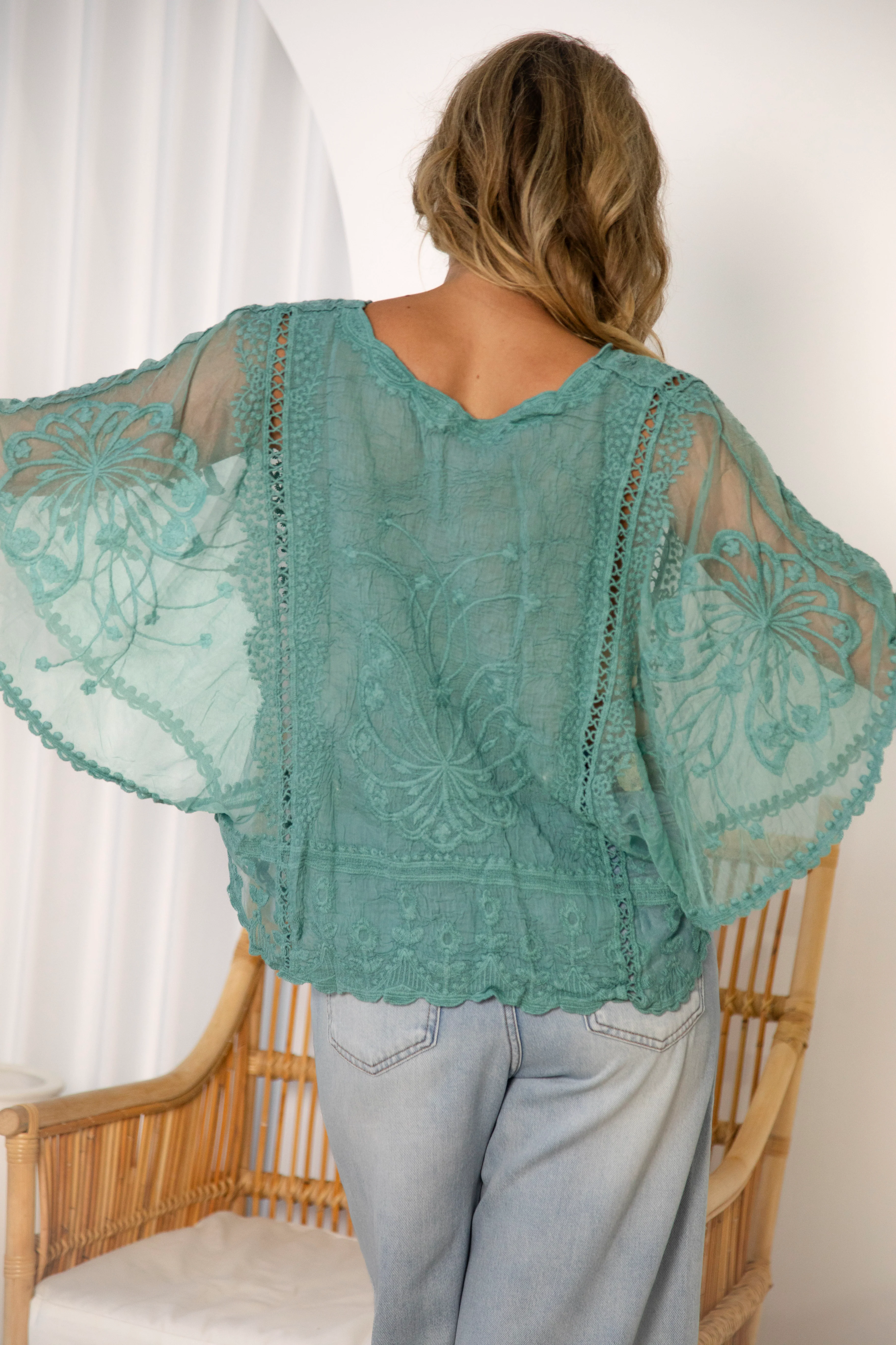 Faye Lace Top - Fern - Image 5