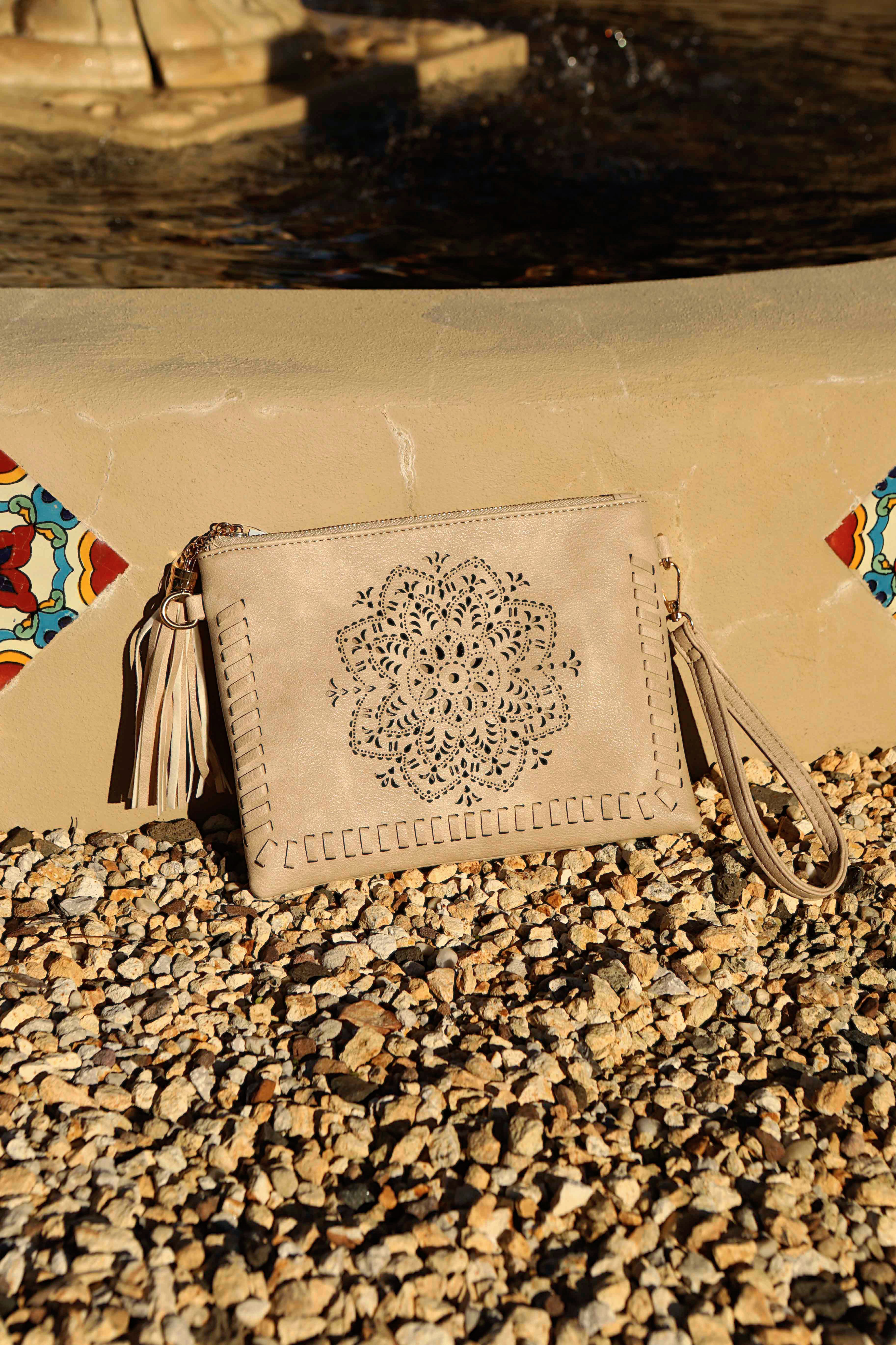 Free Spirit Clutch - Stone
