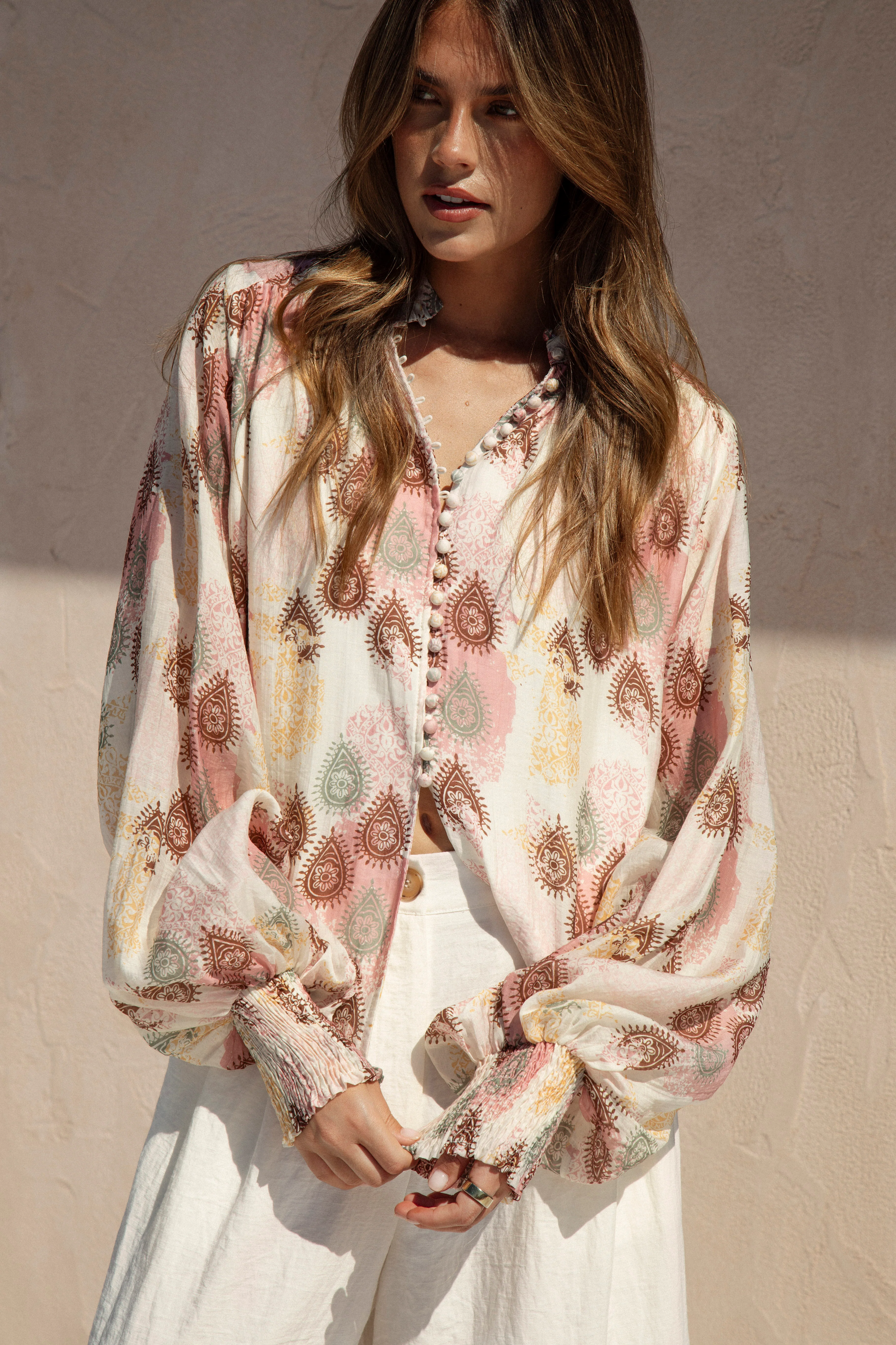 Isla Blouse - Mauve Paisley - Image 2