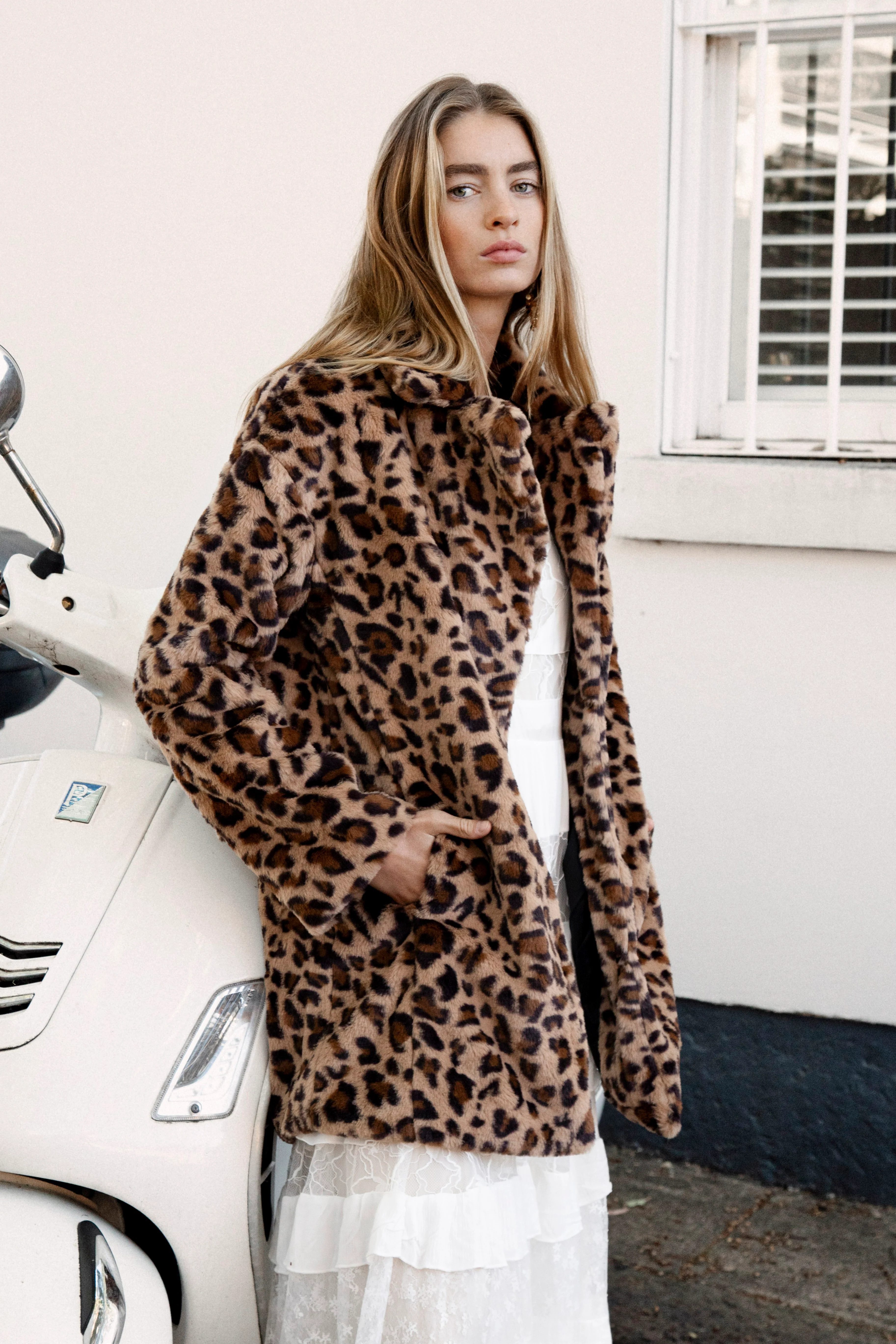 Leopard Luxe Faux Fur Coat - Image 5