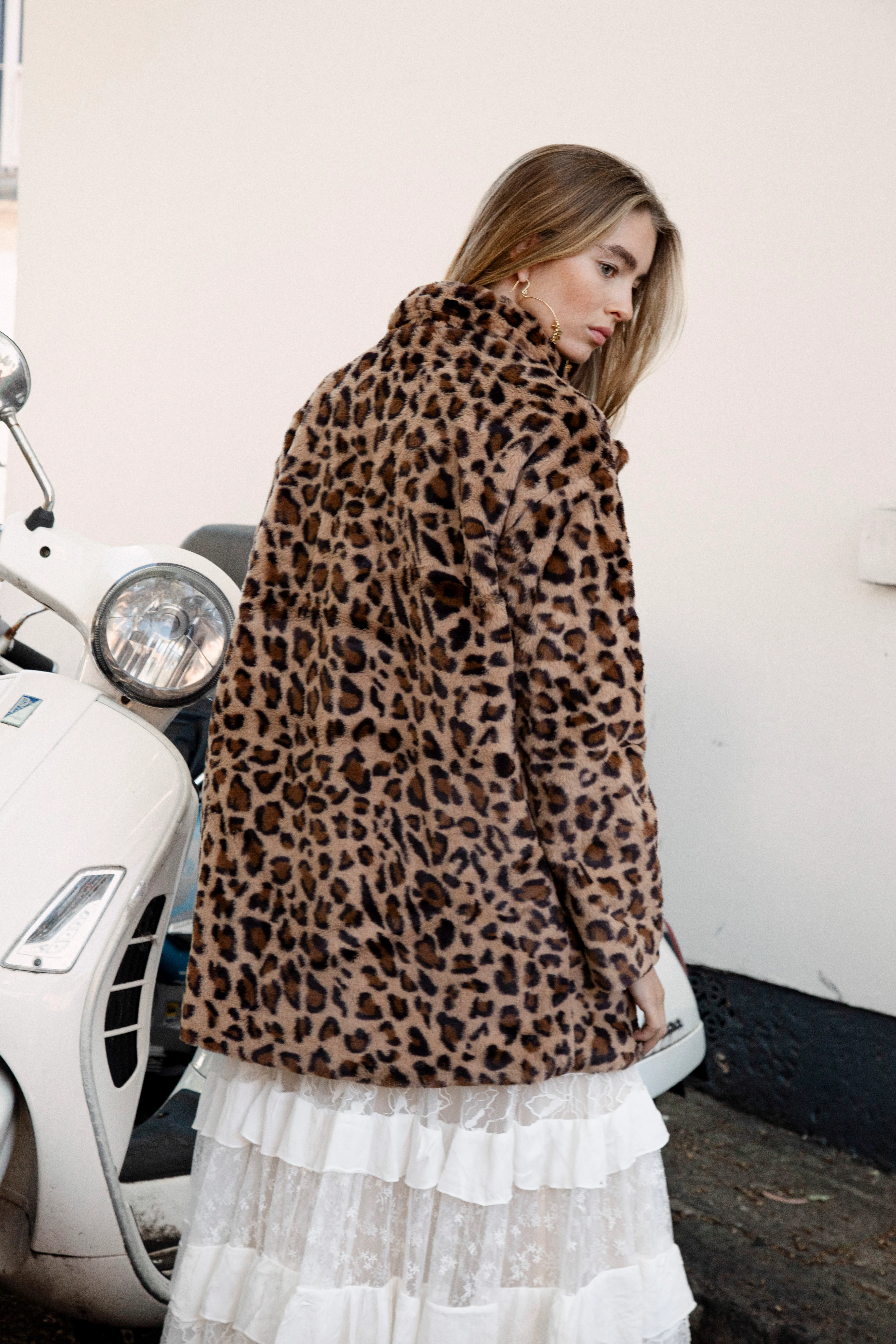 Leopard Luxe Faux Fur Coat - Image 6