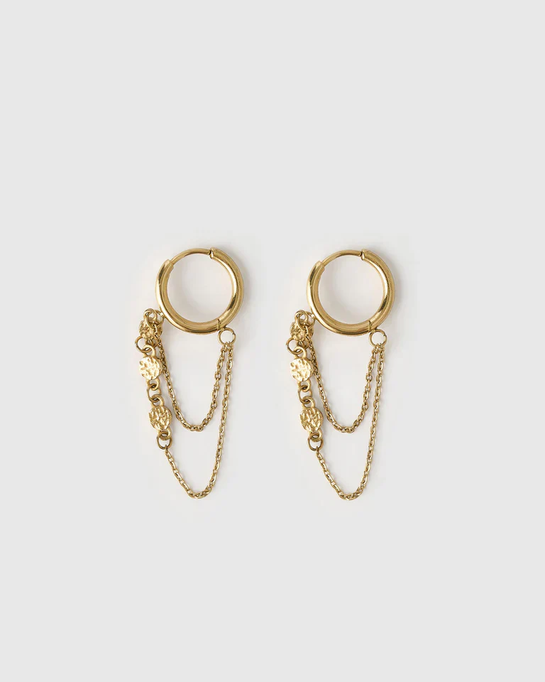 Paloma Gold Huggie Earrings - Image 2