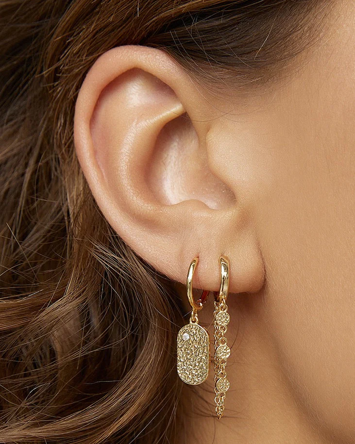 Paloma Gold Huggie Earrings - Image 4