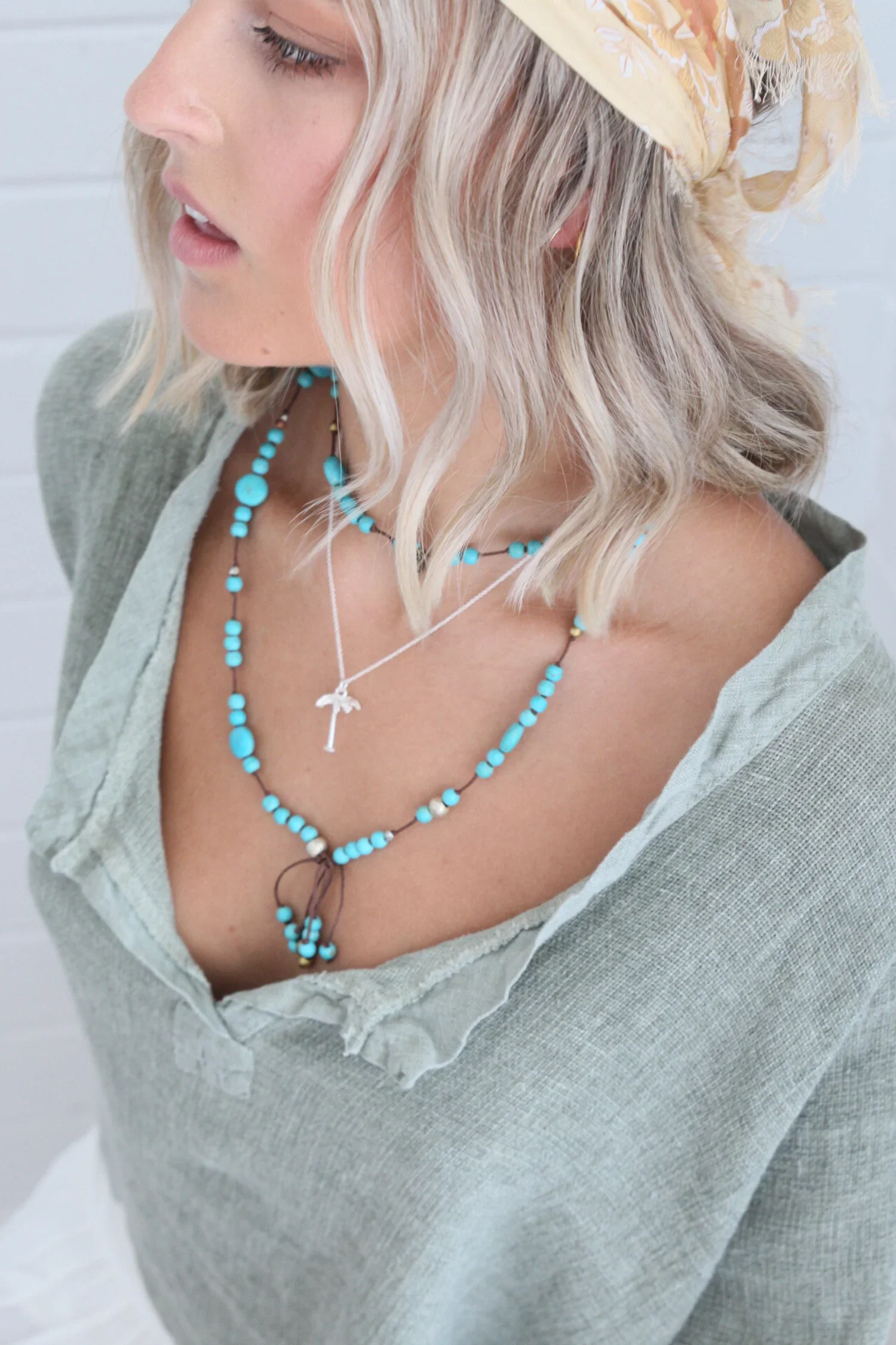 Prayer Necklace - Turquoise - Image 2