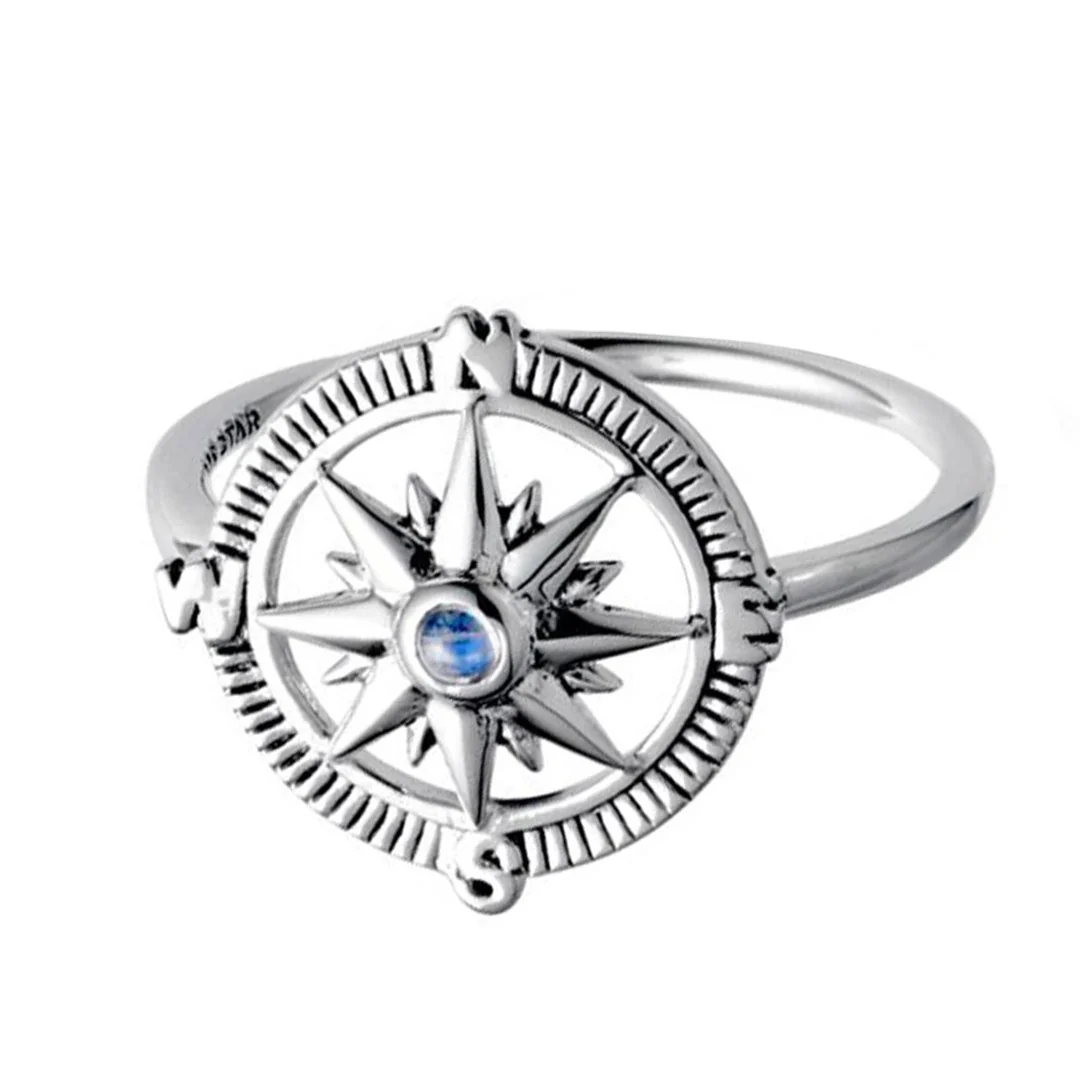 Guiding Light Compass Moonstone Ring