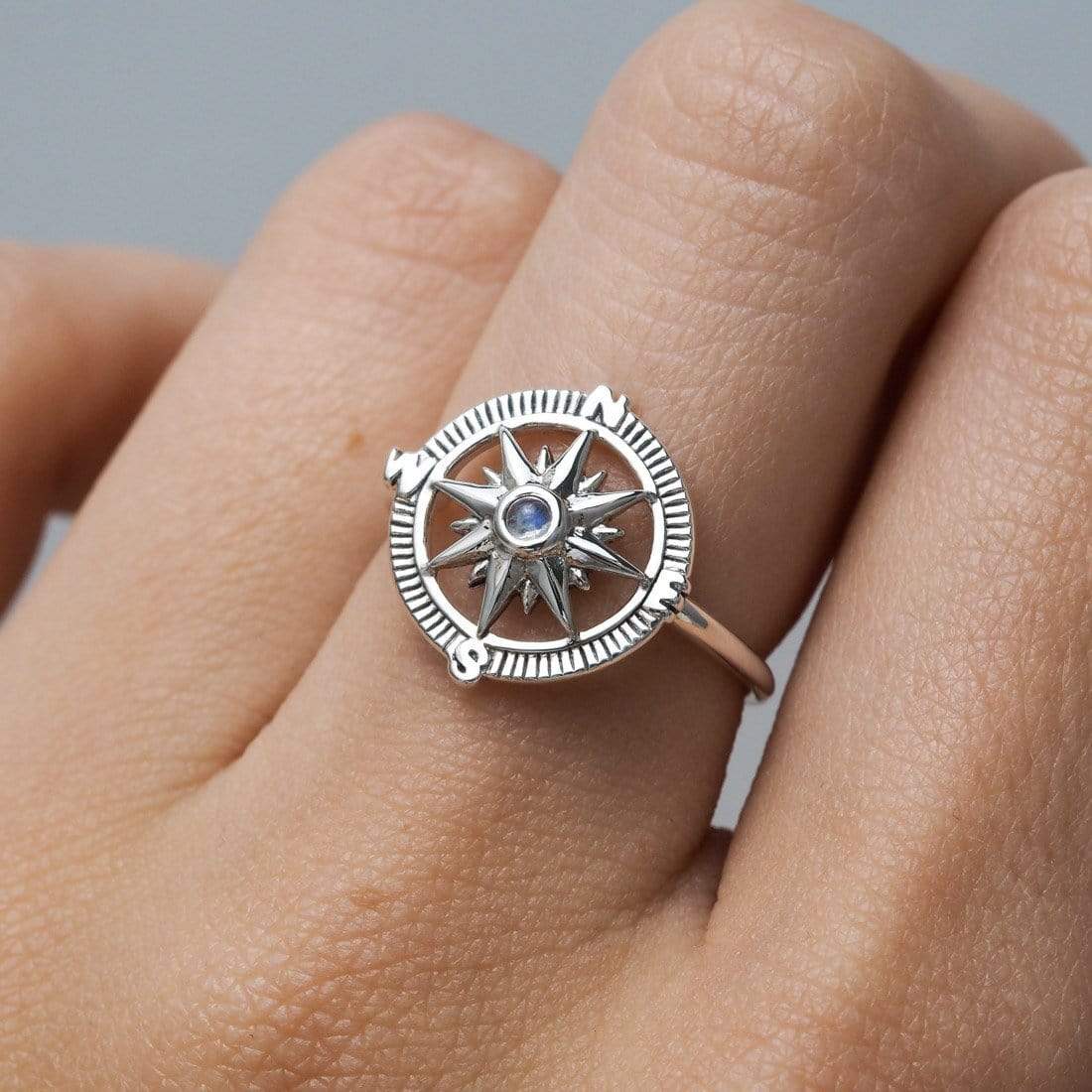 Guiding Light Compass Moonstone Ring - Image 2