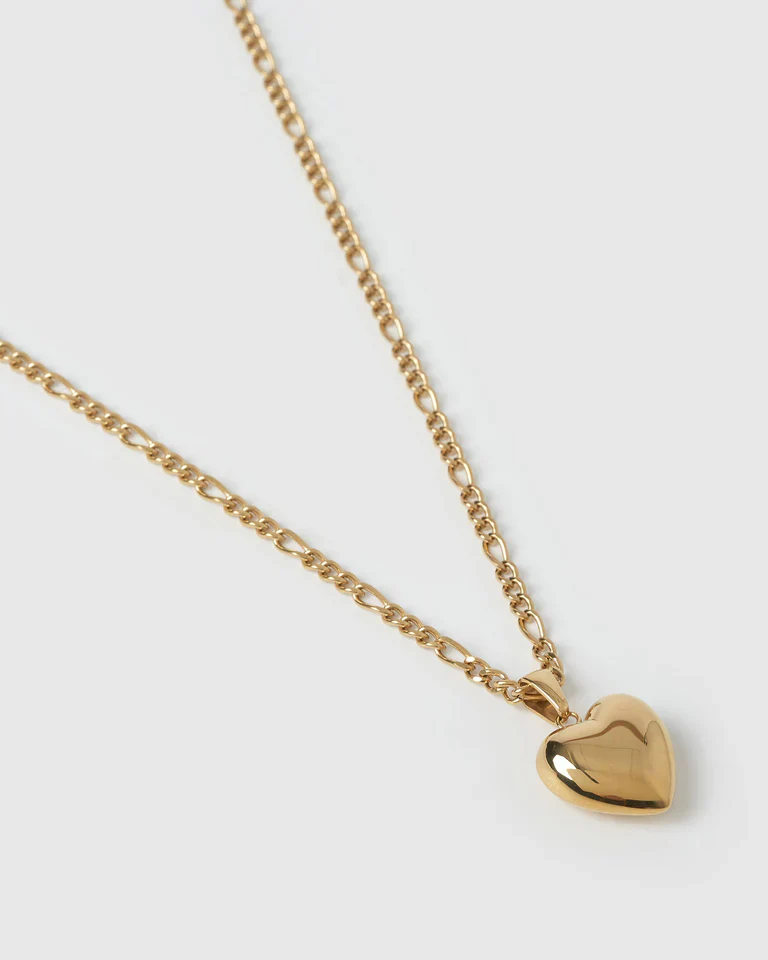 Rose Heart Necklace - Gold - Image 2