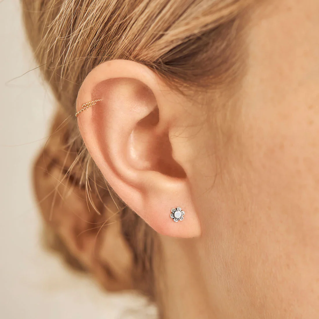 Dainty Blossom Shell Studs - Image 2