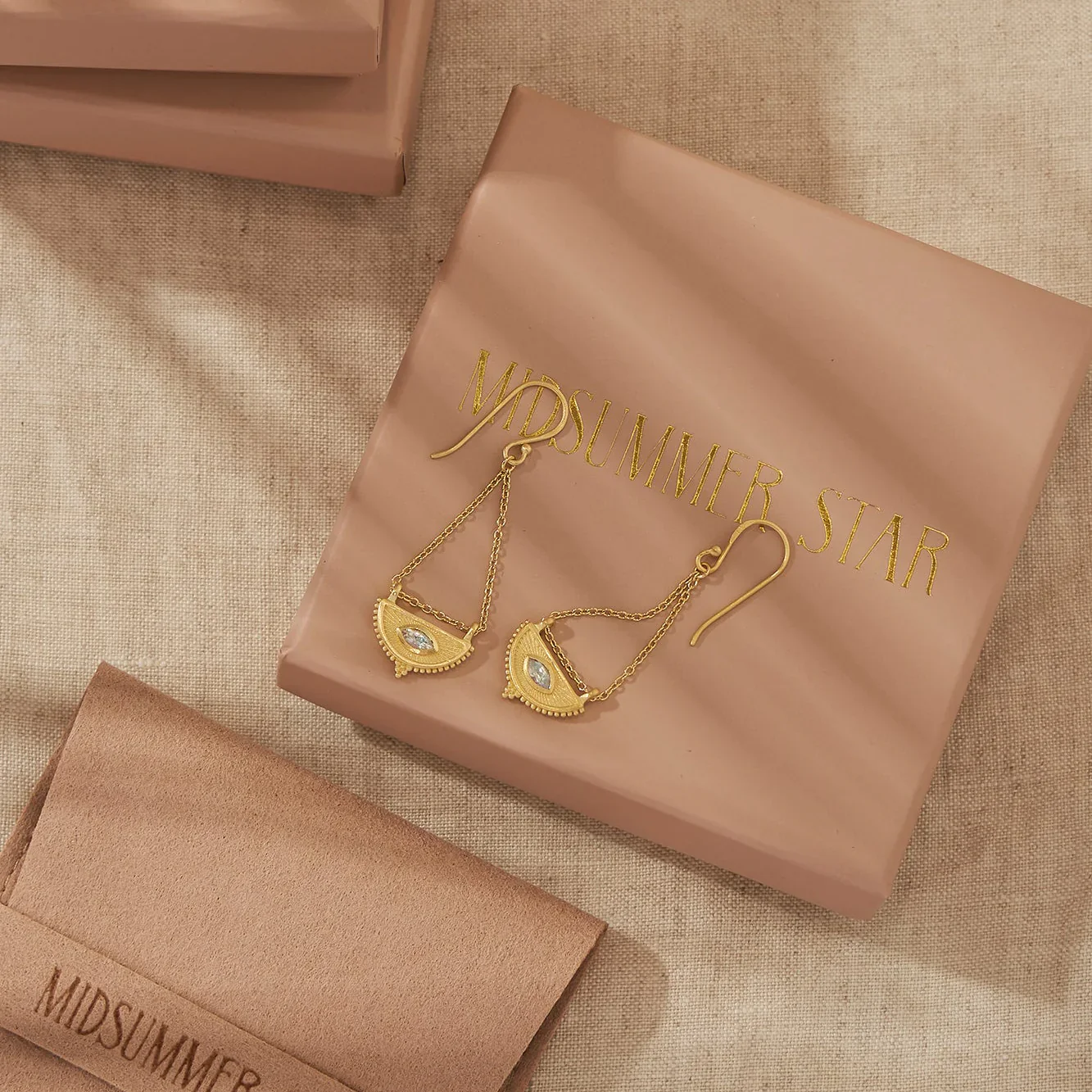 Soul Seer Moonstone Earrings Gold - Image 5
