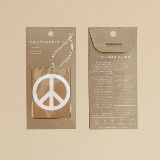 Tan Peace Sign Air Freshener - Ubud Fragrance - Image 3