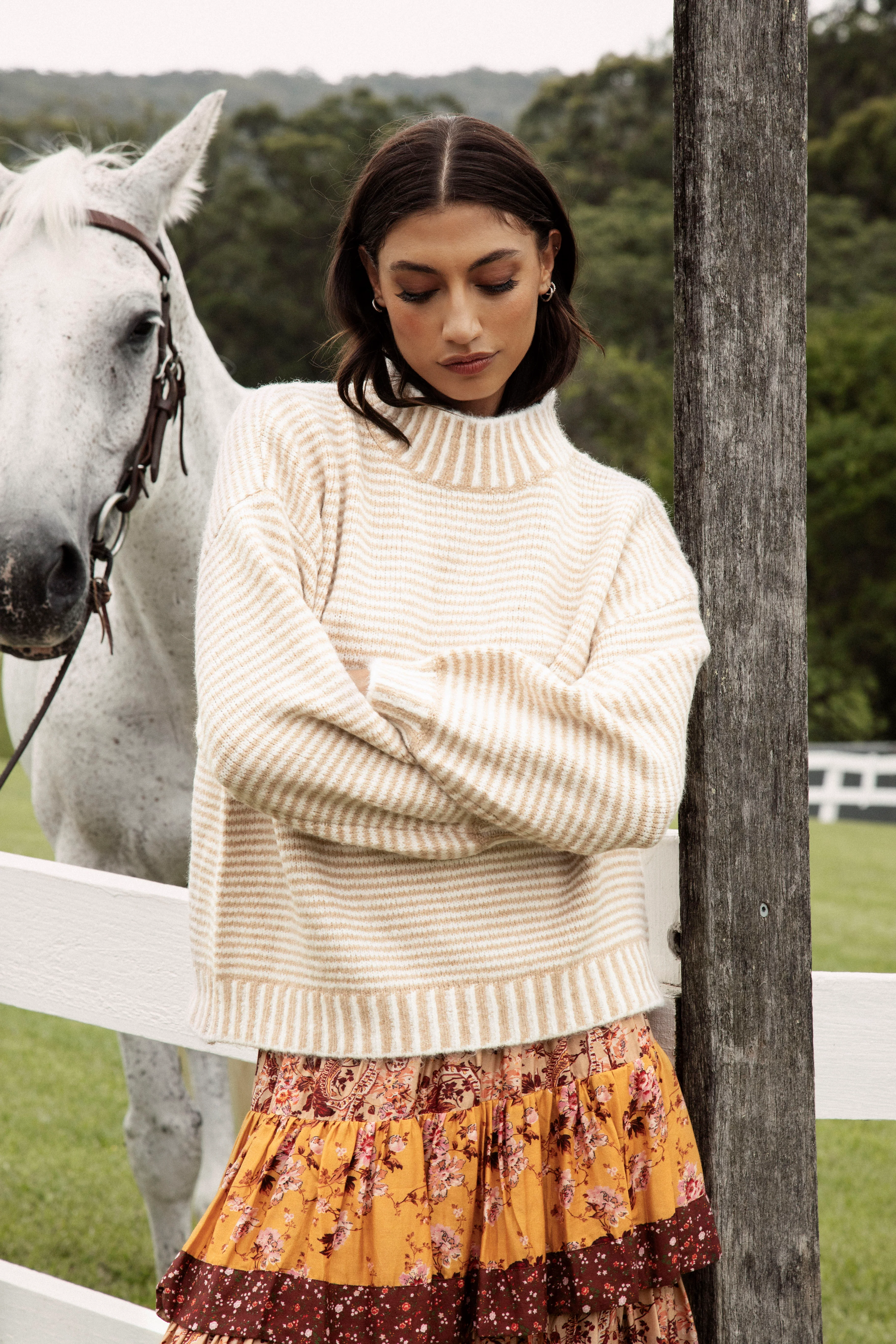 Tilly Knit - Chai Stripe - Image 2